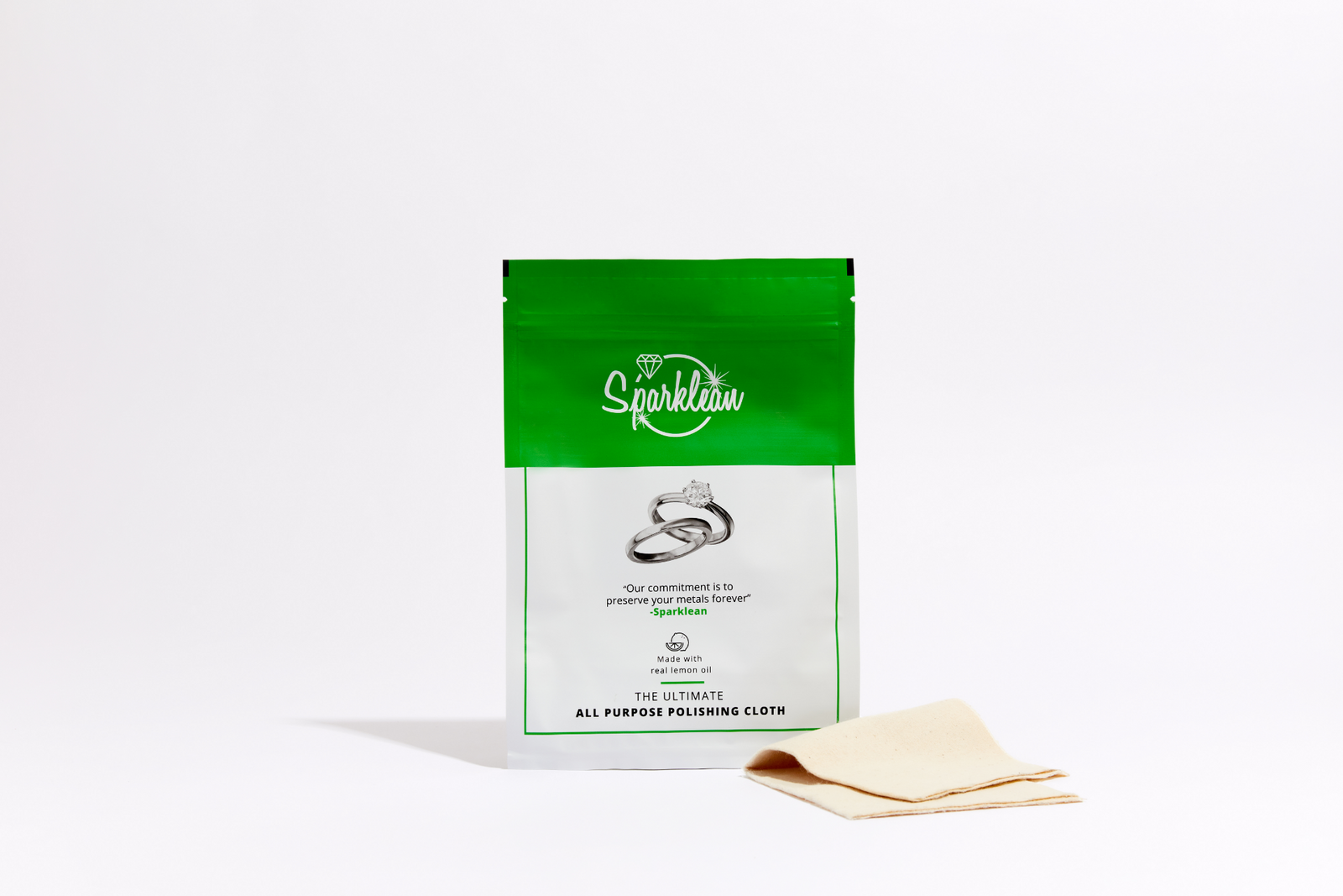 Jewelry Cleaner Lemon-Infused Polishing Cloth: Tackle Tarnish & Scratches on Metals