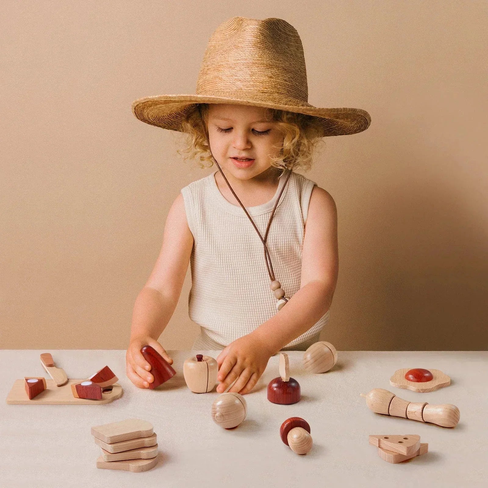 Tiny Land Wooden Cut and Play Food Toys