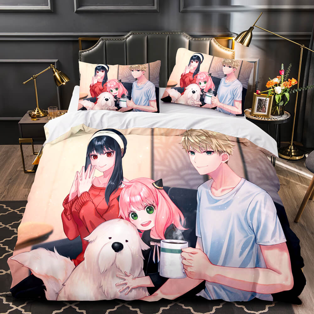 Juego de cama Anime SPY×FAMILY, funda de edredón para niños sin relleno