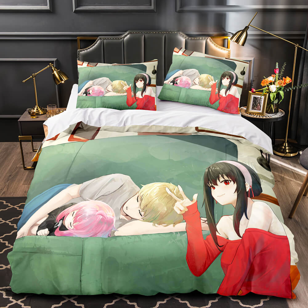 Juego de cama Anime SPY×FAMILY, funda de edredón para niños sin relleno