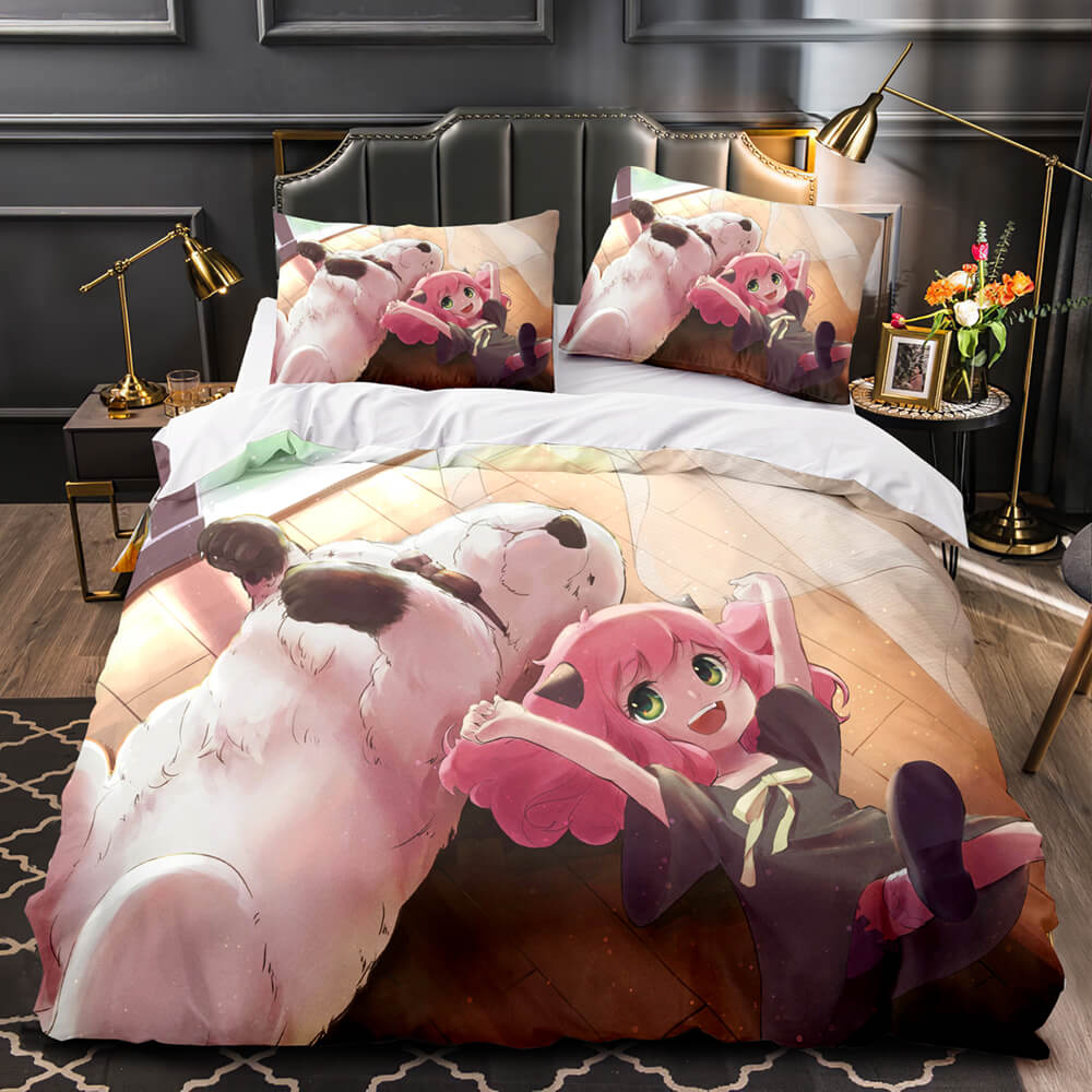 Juego de cama Anime SPY×FAMILY, funda de edredón para niños sin relleno