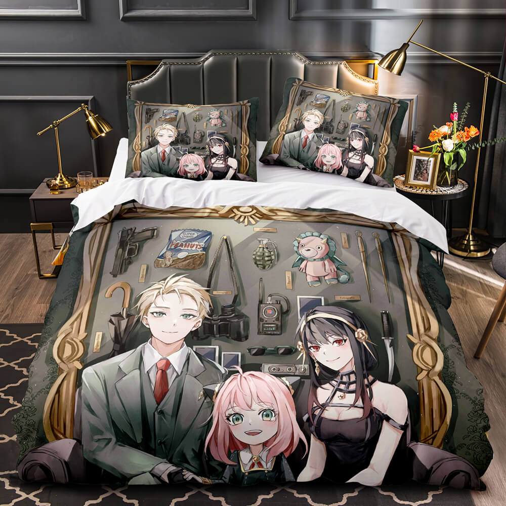 Juego de cama Anime SPY×FAMILY, funda de edredón para niños sin relleno