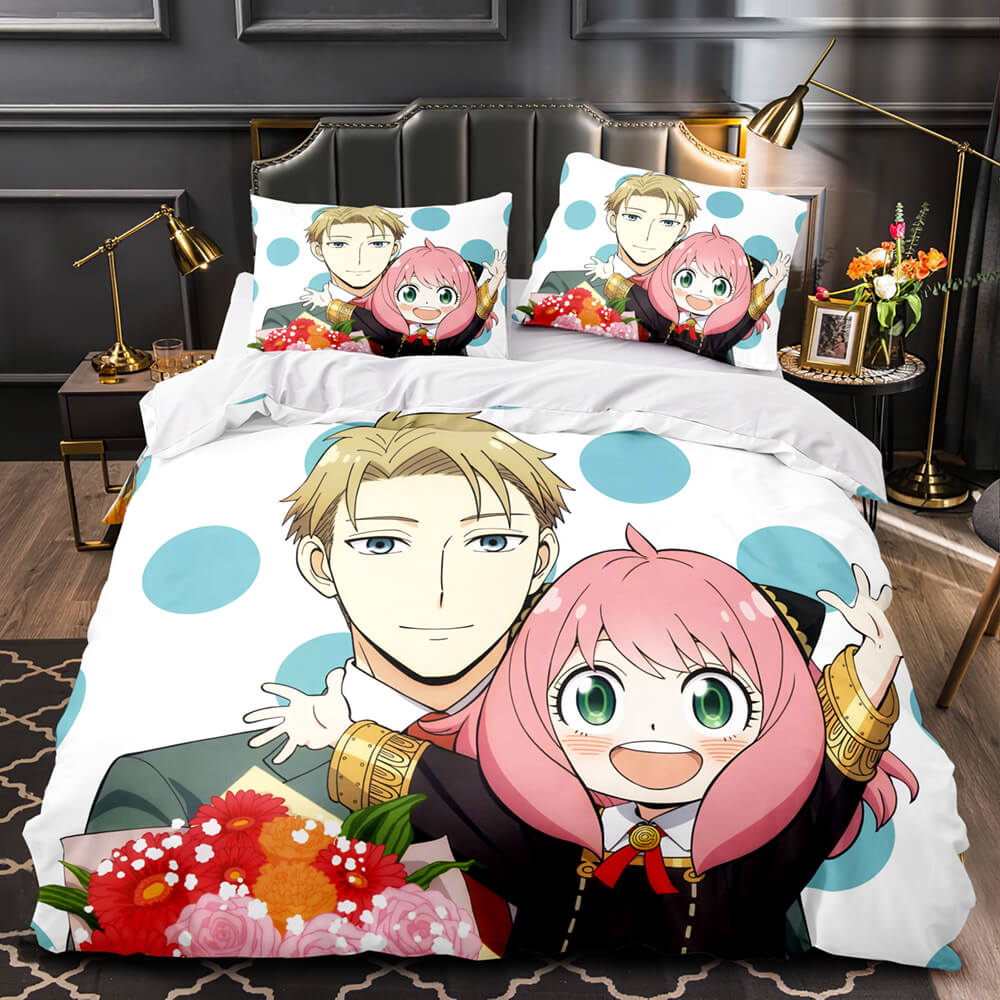 Juego de cama Anime SPY×FAMILY, funda de edredón para niños sin relleno