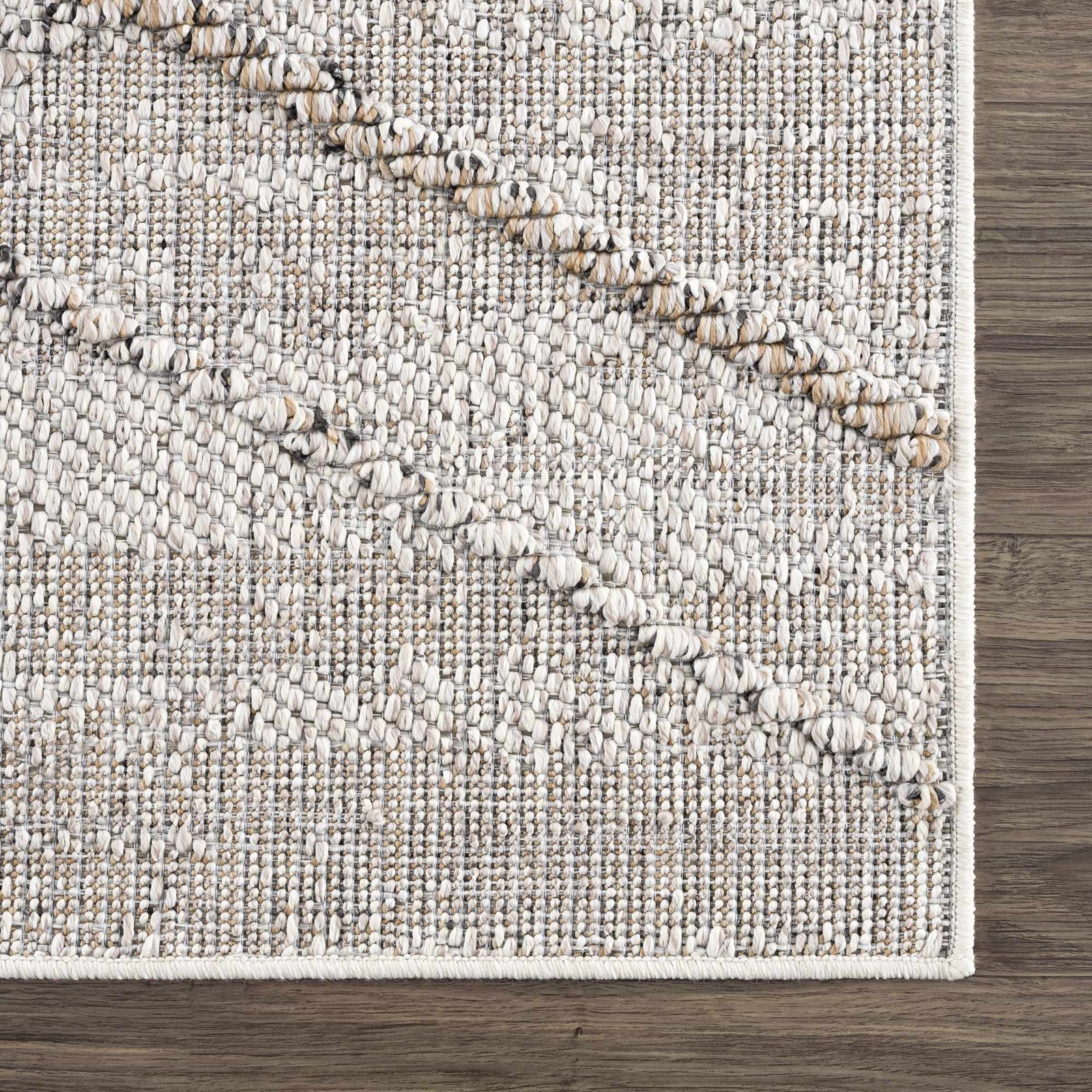 Alfombra texturizada de alto rendimiento Baqer Bone & Tan - Liquidación