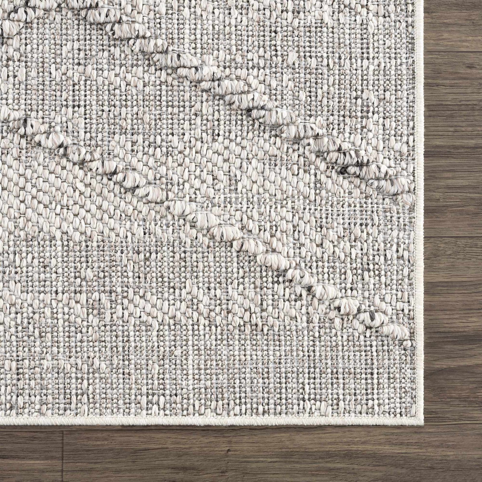 Alfombra texturizada de alto rendimiento Baqer Bone & Taupe - Liquidación