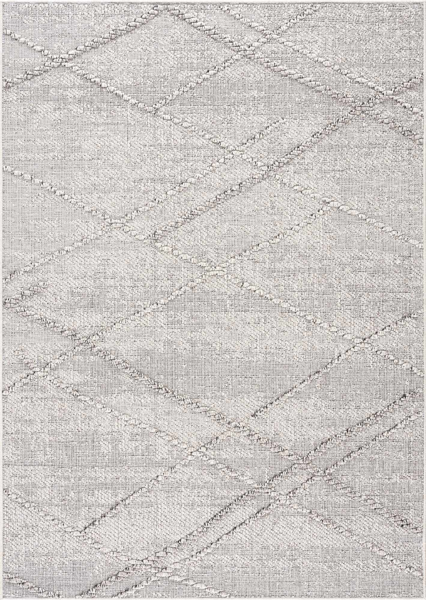 Alfombra texturizada de alto rendimiento Baqer Bone &amp; Taupe - Liquidación