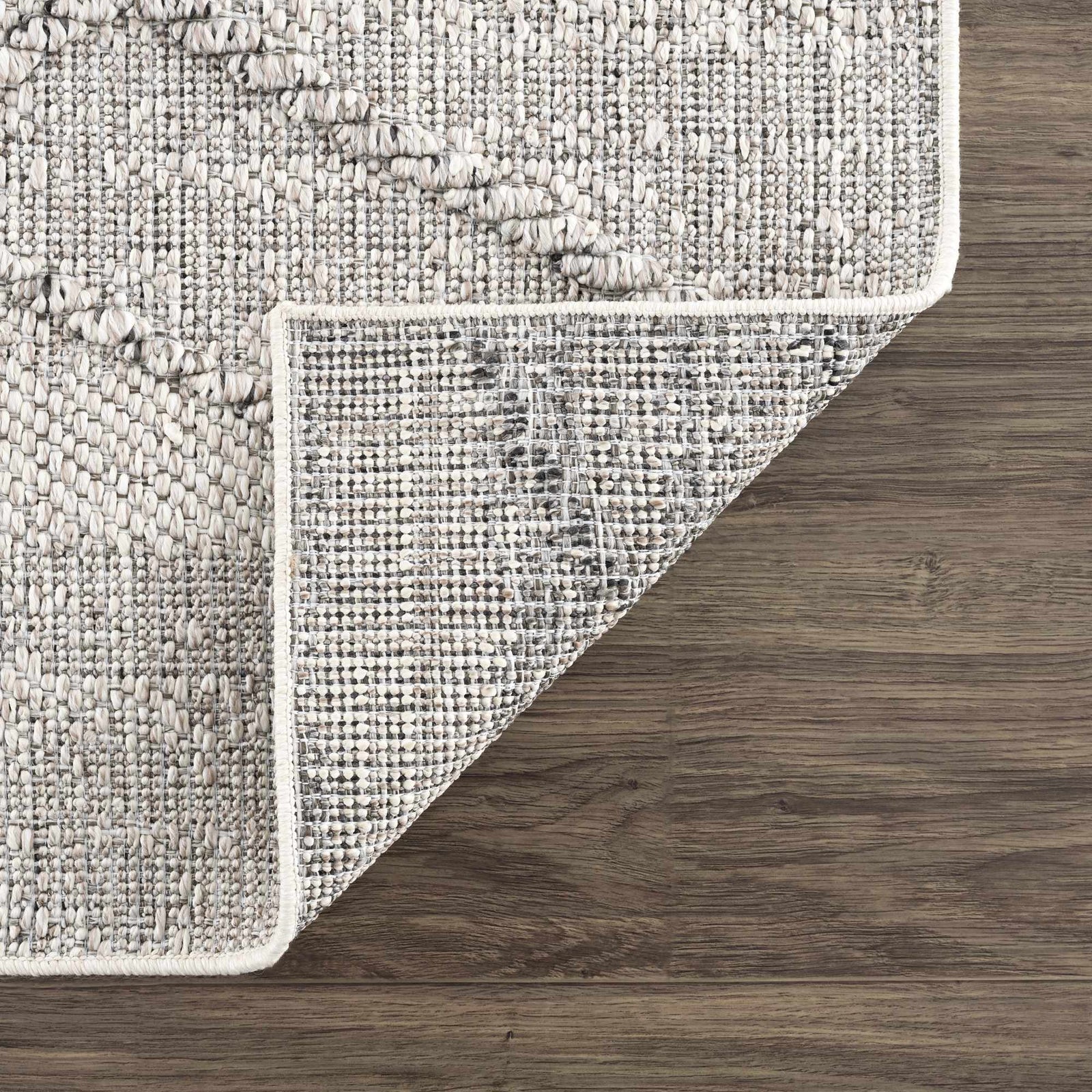 Alfombra texturizada de alto rendimiento Baqer Bone & Taupe - Liquidación