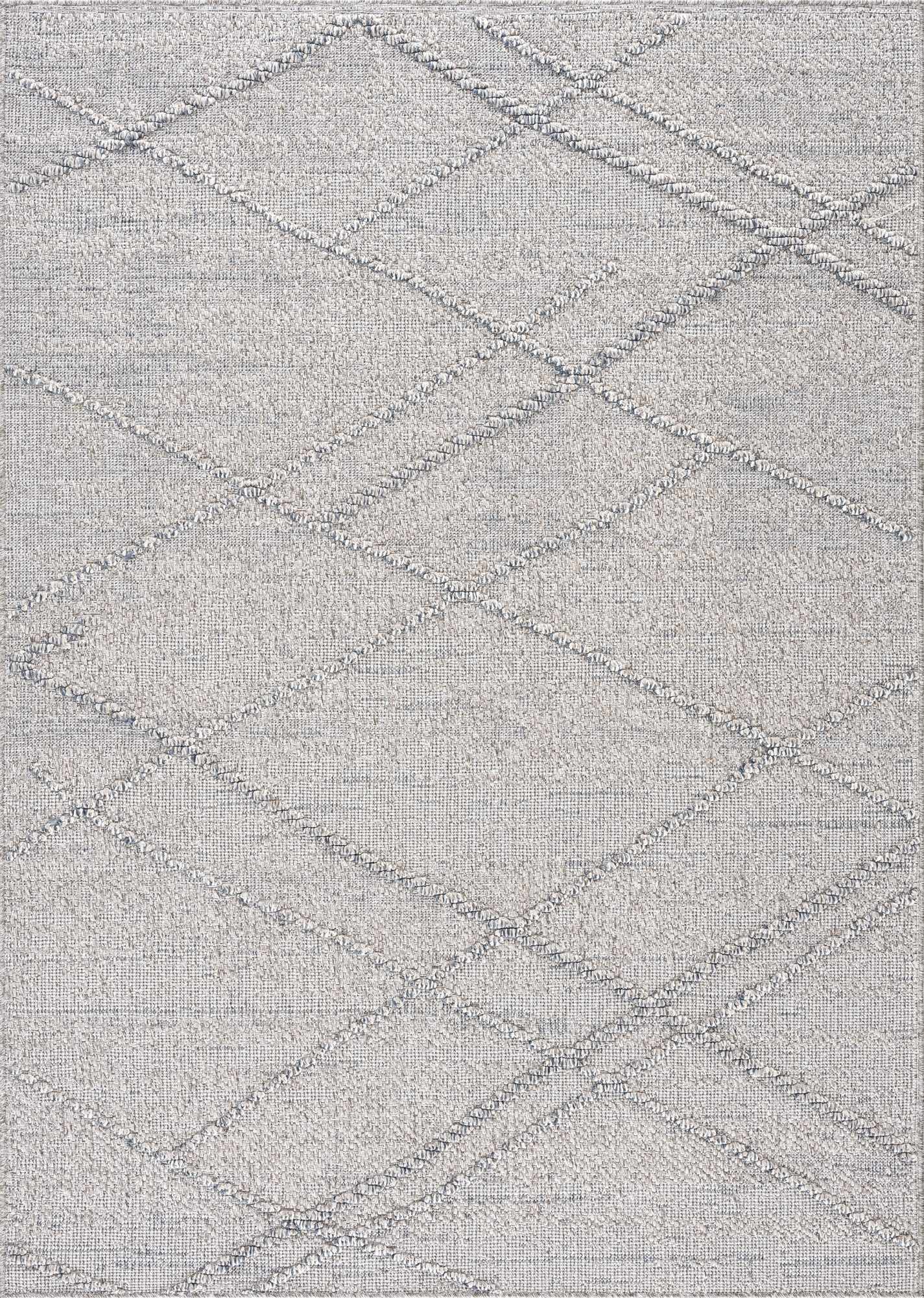 Alfombra texturizada de alto rendimiento Baqer en gris y topo - Liquidación
