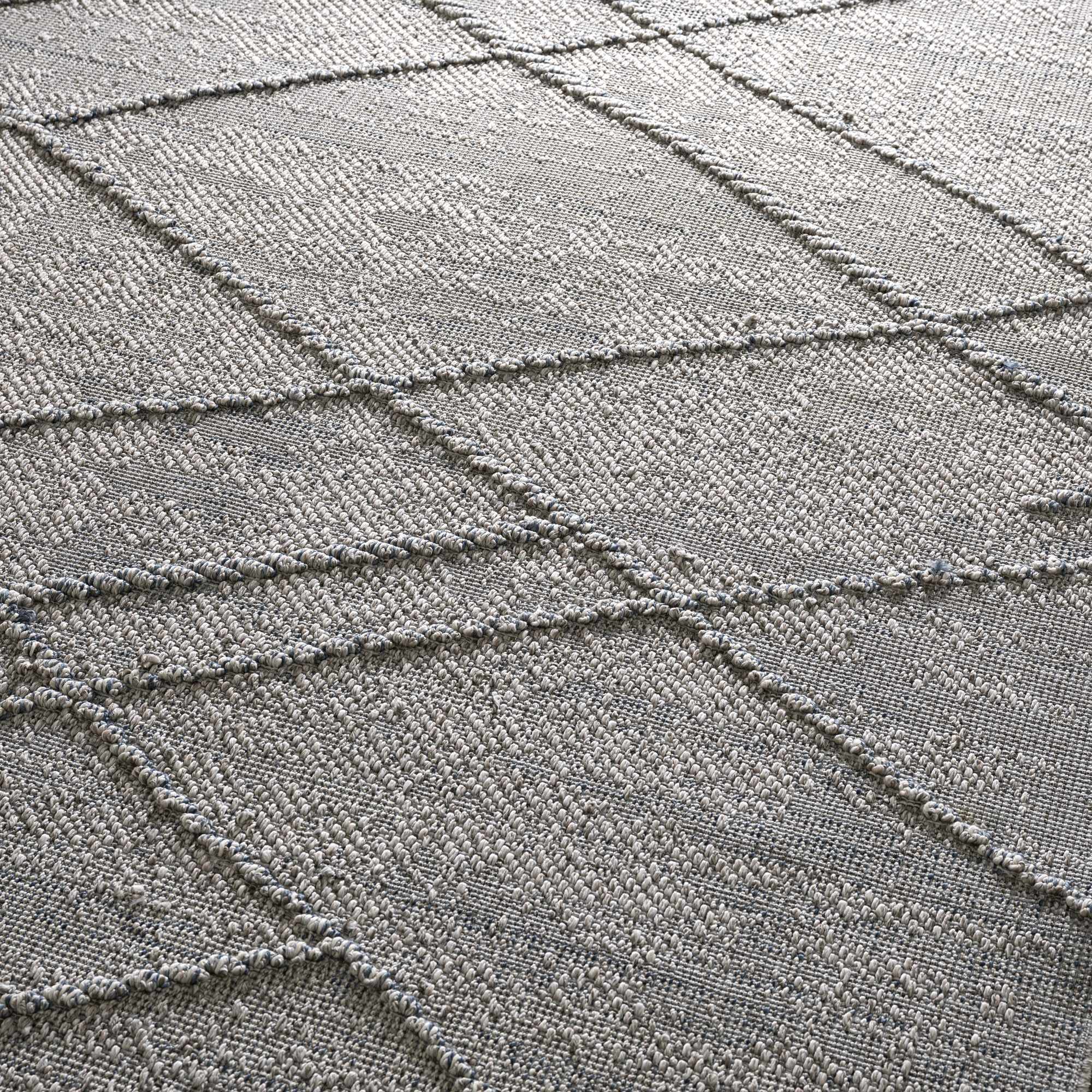 Alfombra texturizada de alto rendimiento Baqer en gris y topo - Liquidación