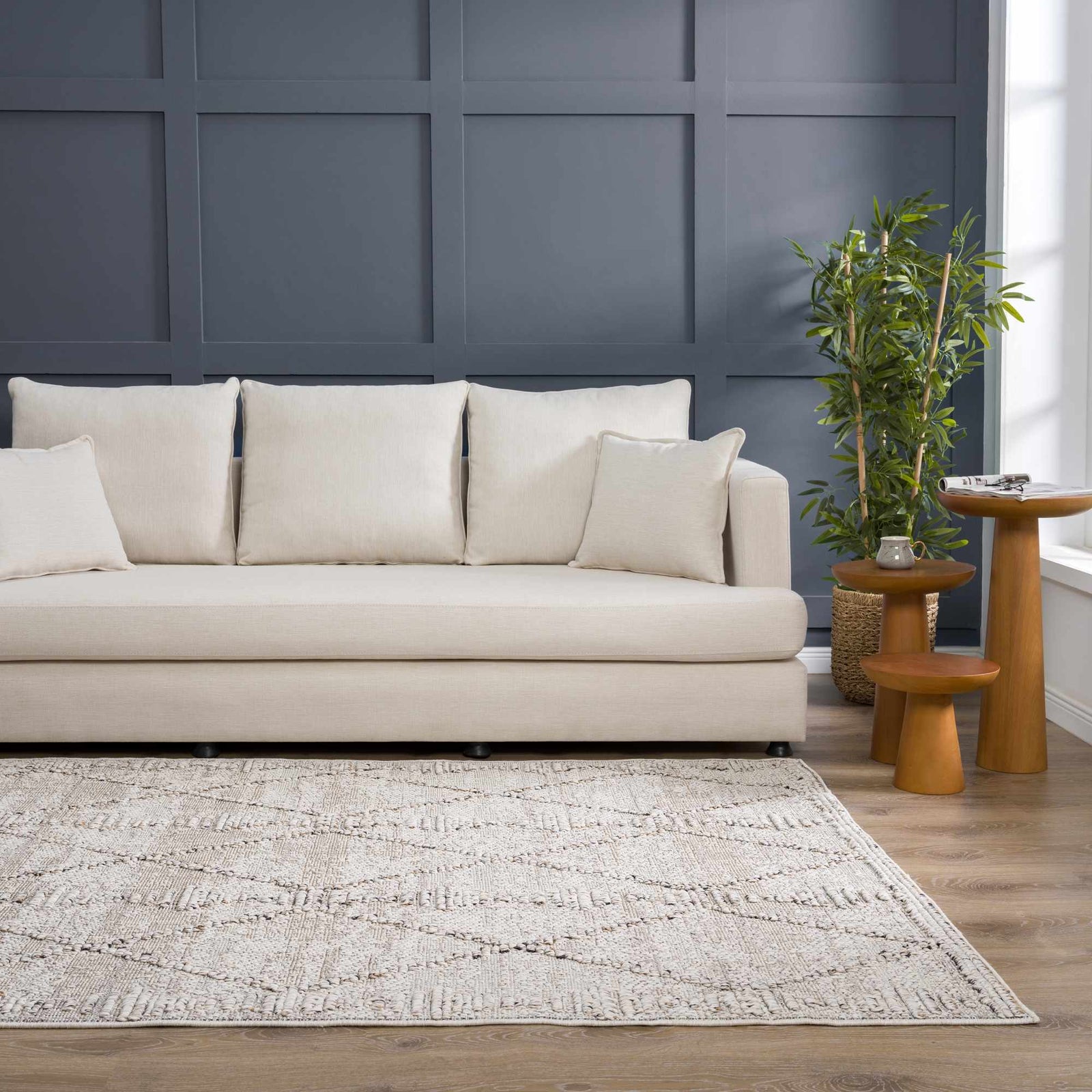 Alfombra Nyla Bone para interior y exterior - Liquidación 2x3