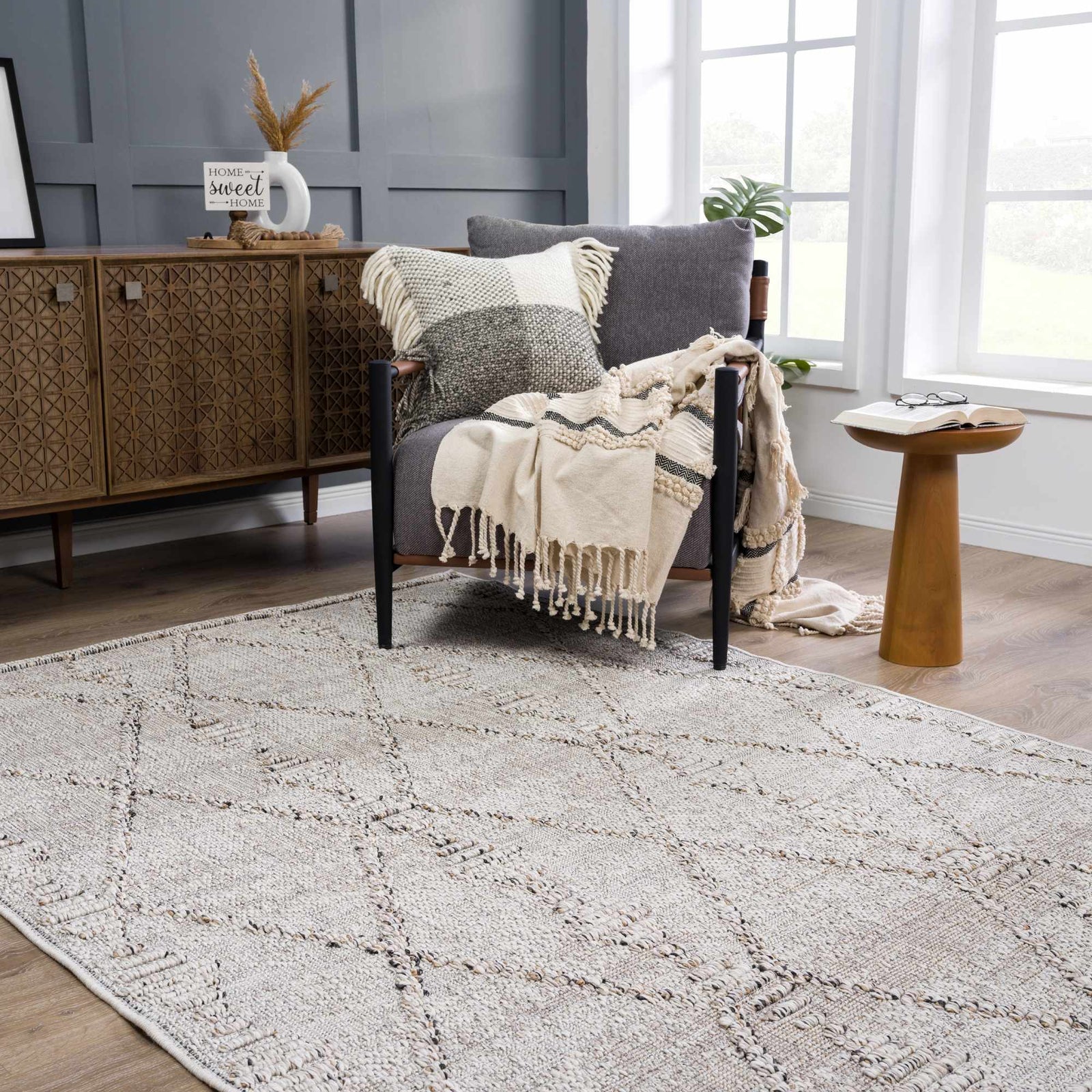 Alfombra Nyla Bone para interior y exterior - Liquidación 2x3