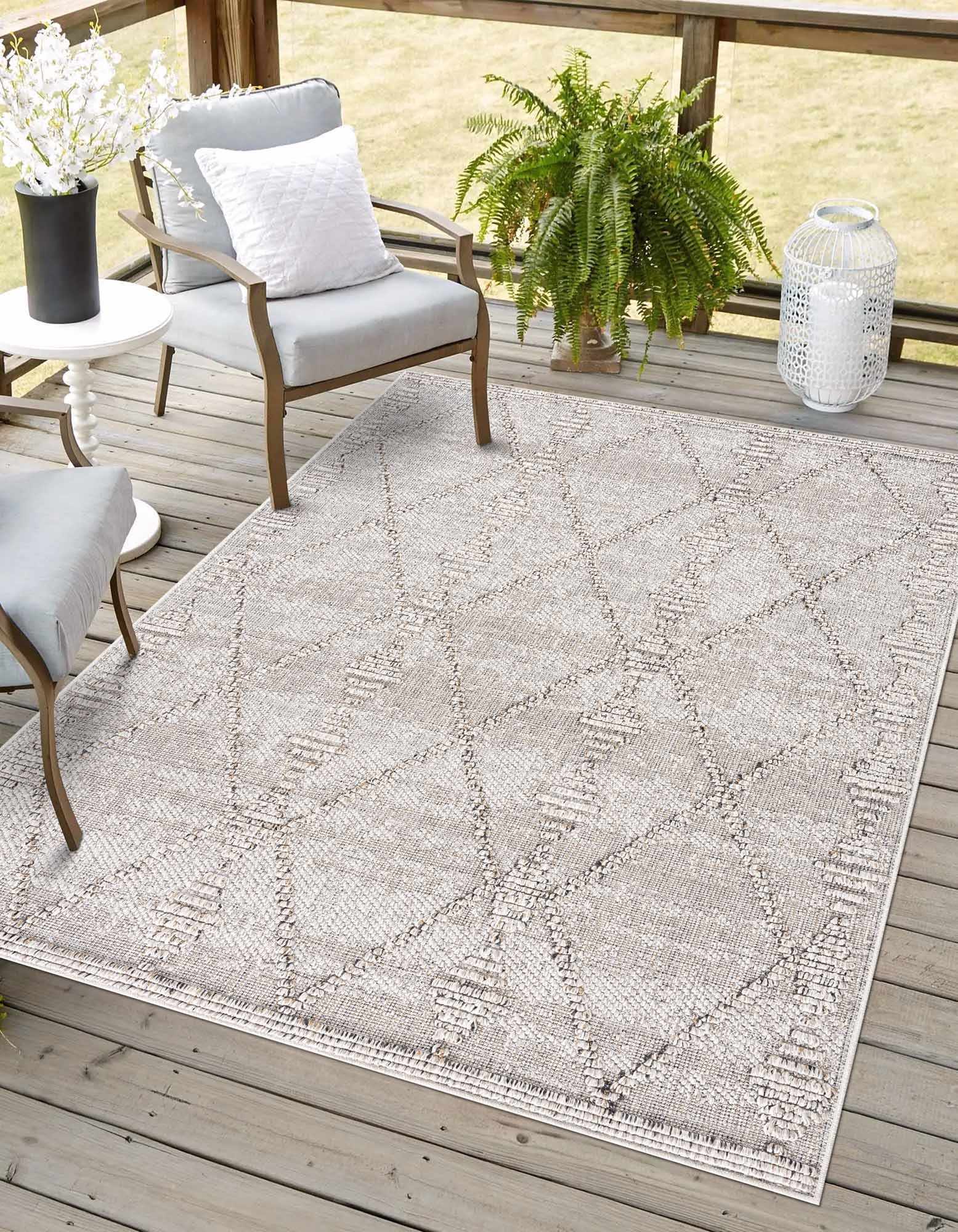 Alfombra Nyla Bone para interior y exterior - Liquidación 2x3