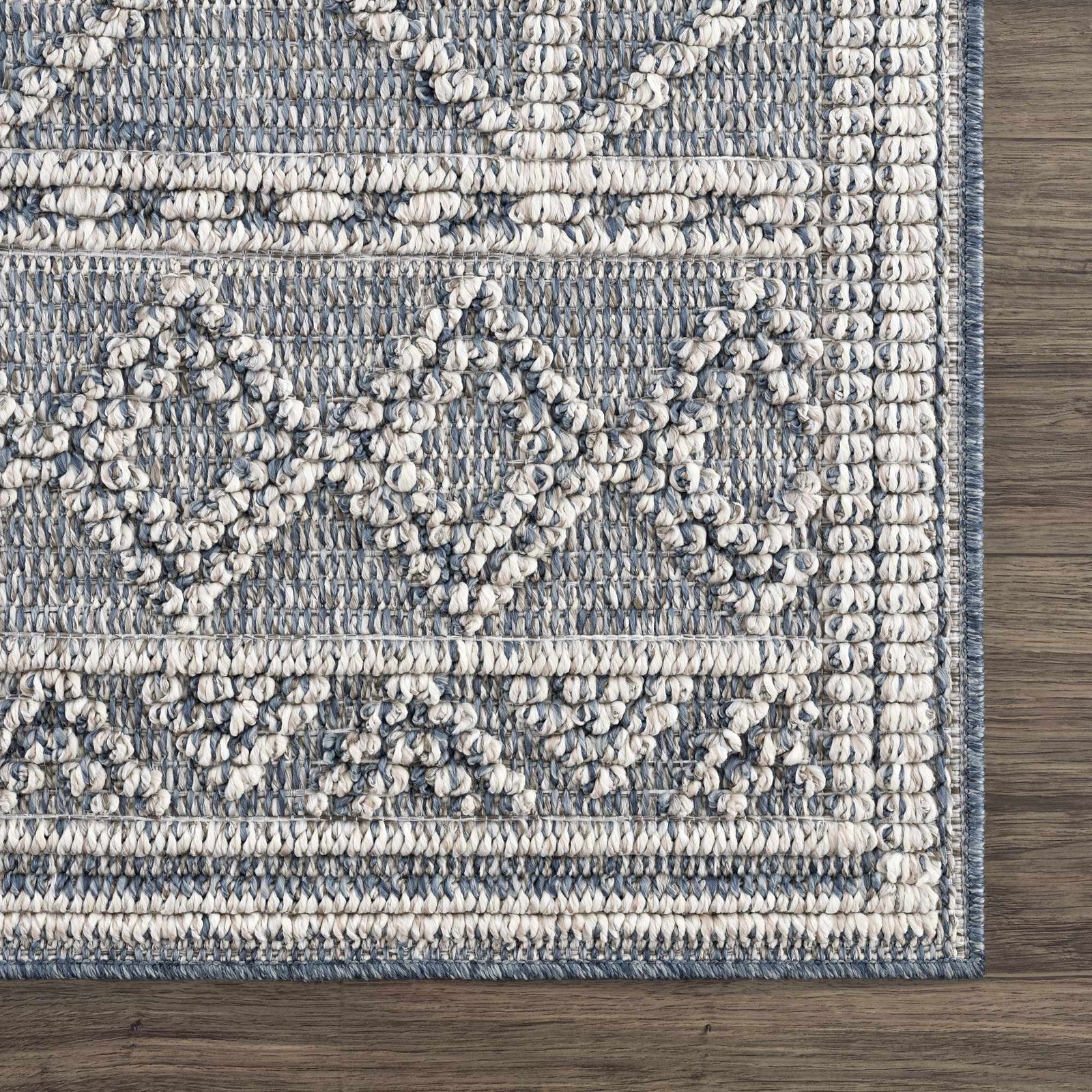 Alfombra Diah Gray azul y hueso - Liquidación
