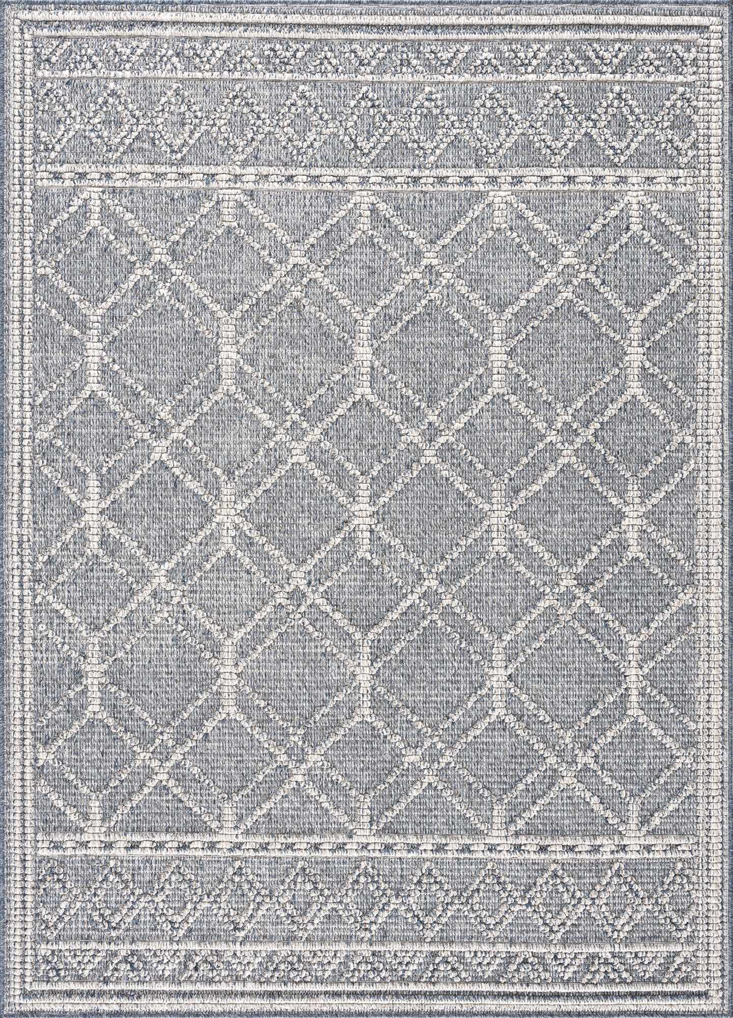Alfombra Diah Gray azul y hueso - Liquidación