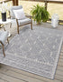 Alfombra Diah Gray azul y hueso - Liquidación