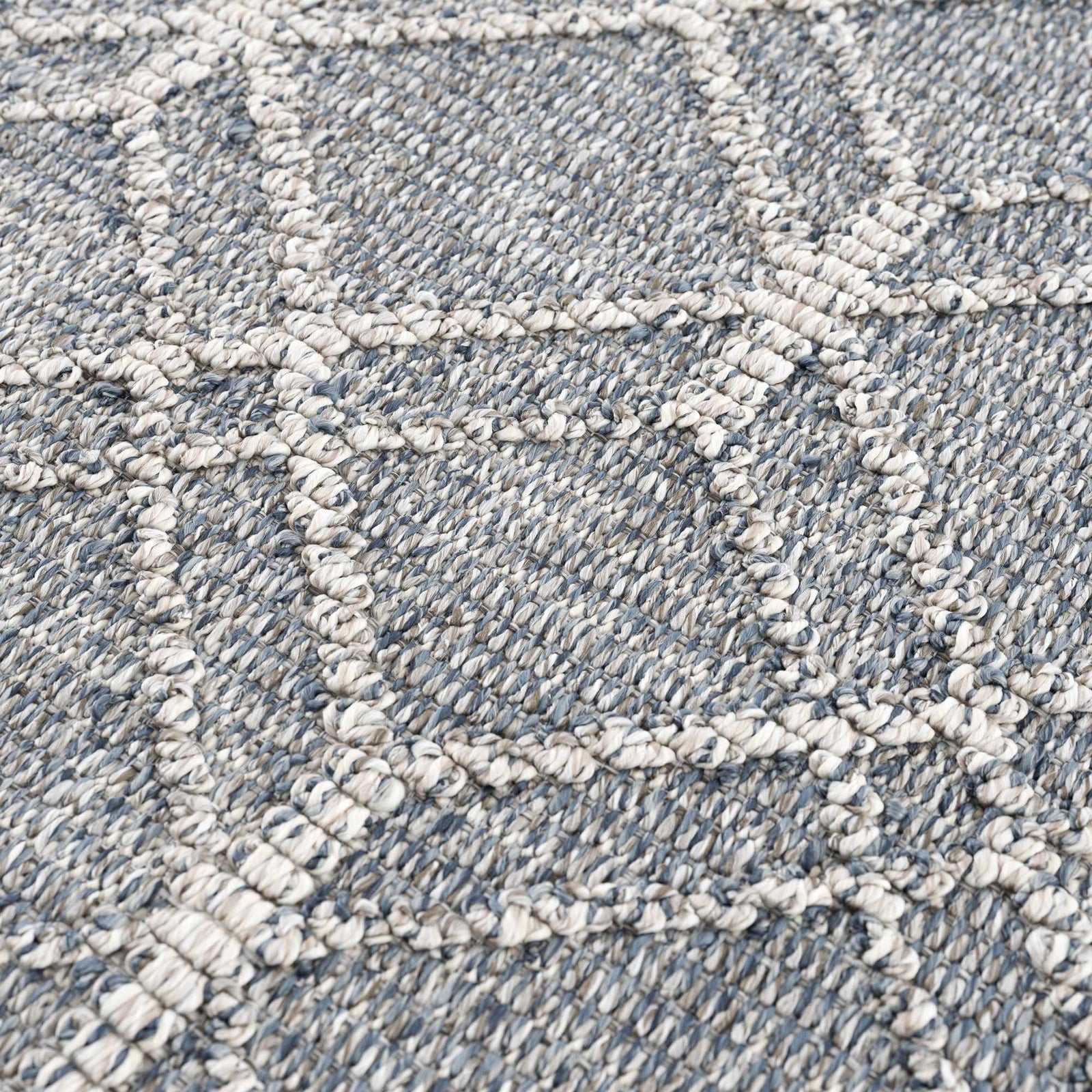 Alfombra Diah Gray azul y hueso - Liquidación