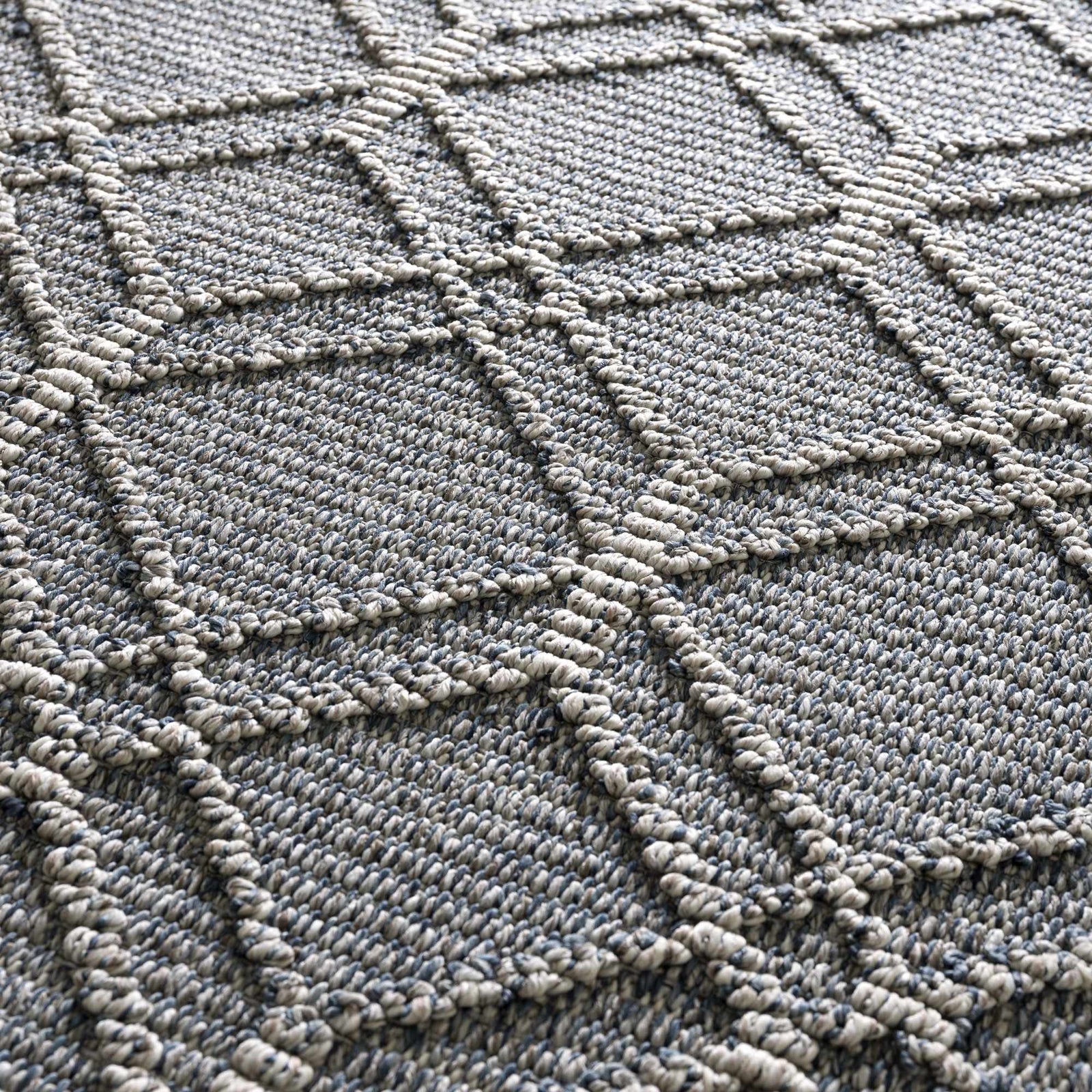 Alfombra Diah Gray azul y hueso - Liquidación