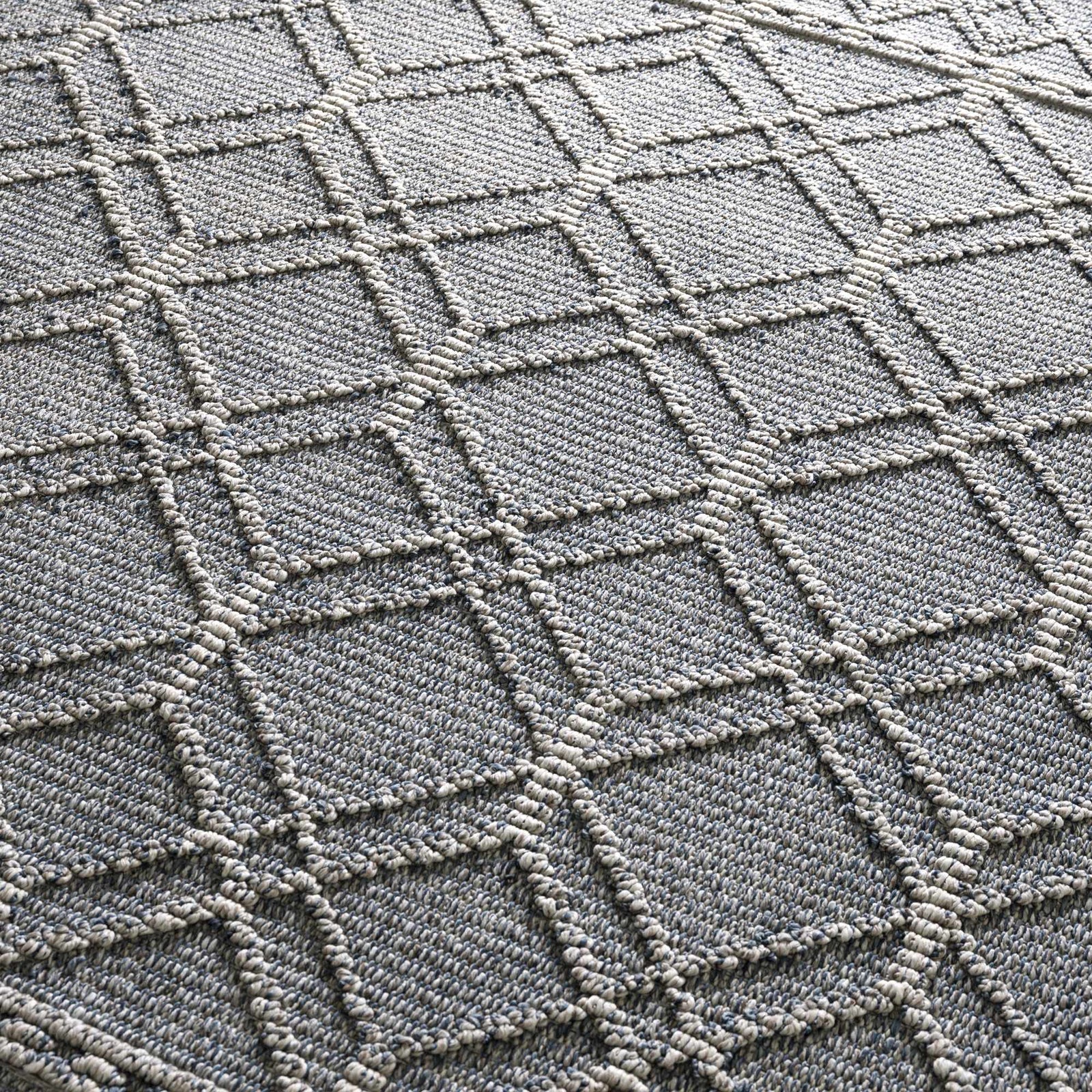 Alfombra Diah Gray azul y hueso - Liquidación