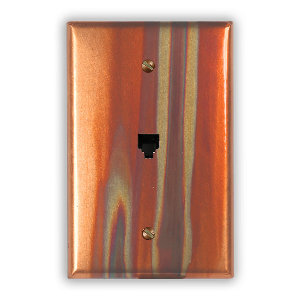 Stellar Copper - 1 Phone Jack Wallplate