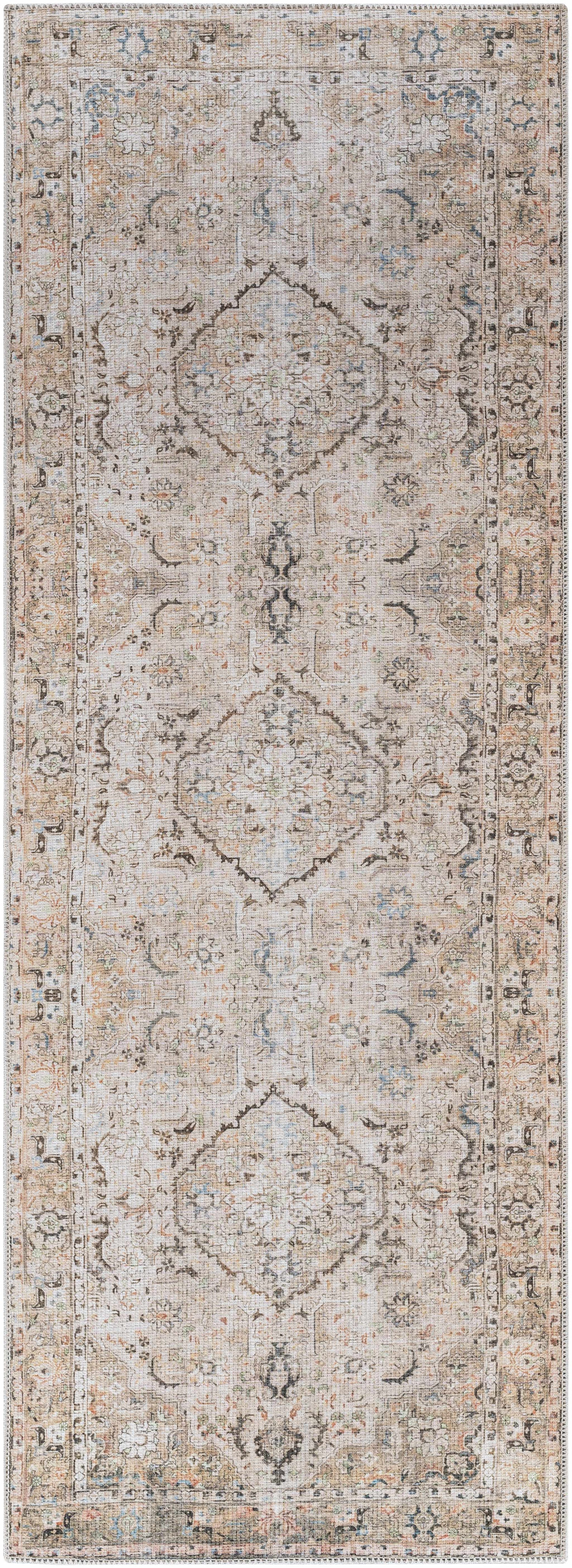 Alfombra lavable de pelo plano vintage Standon