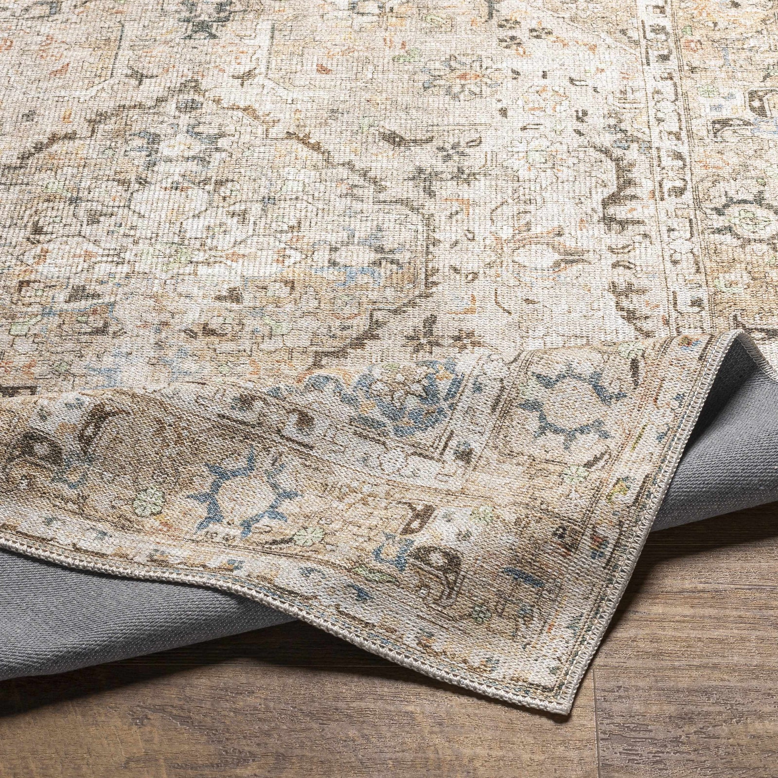Alfombra lavable de pelo plano vintage Standon
