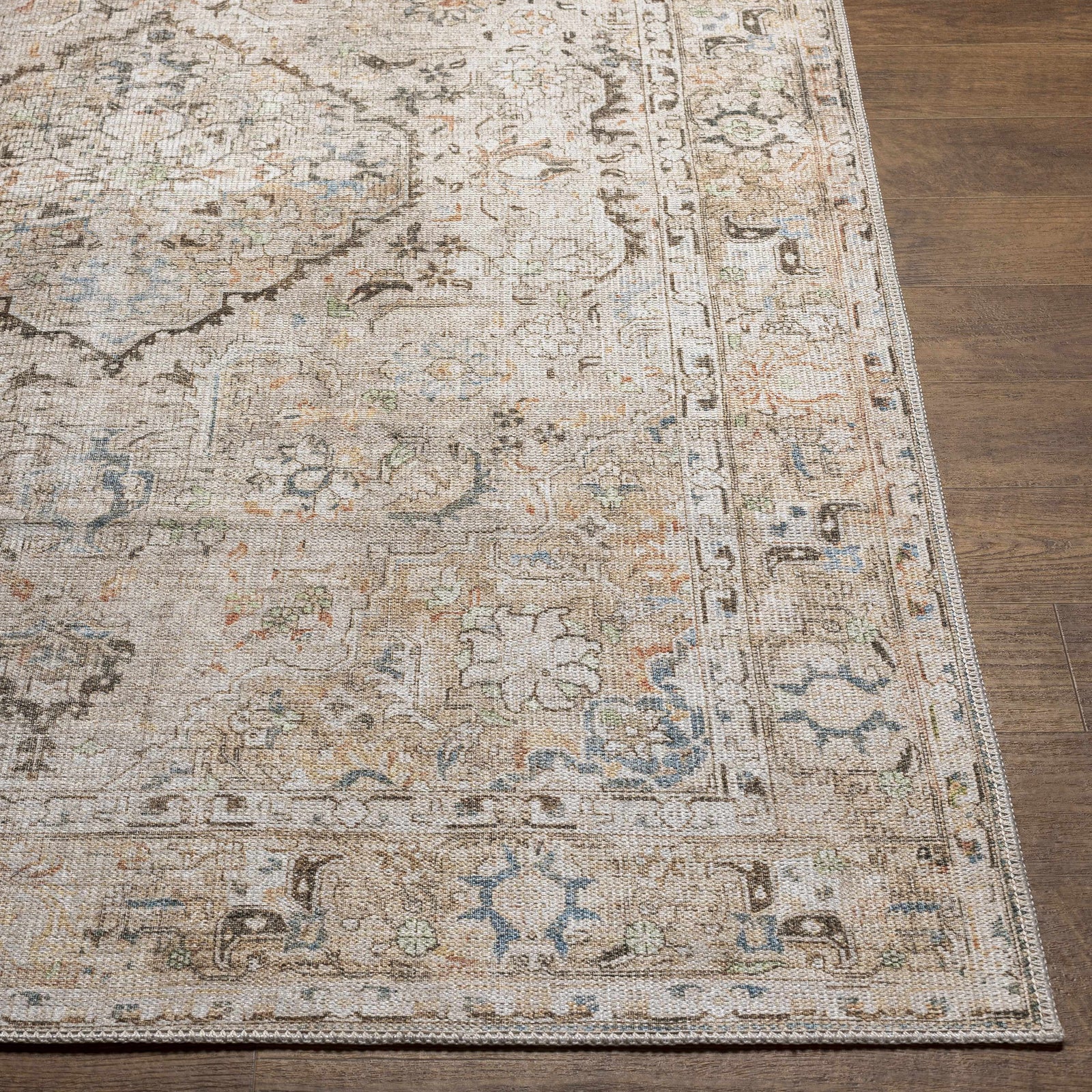 Alfombra lavable de pelo plano vintage Standon