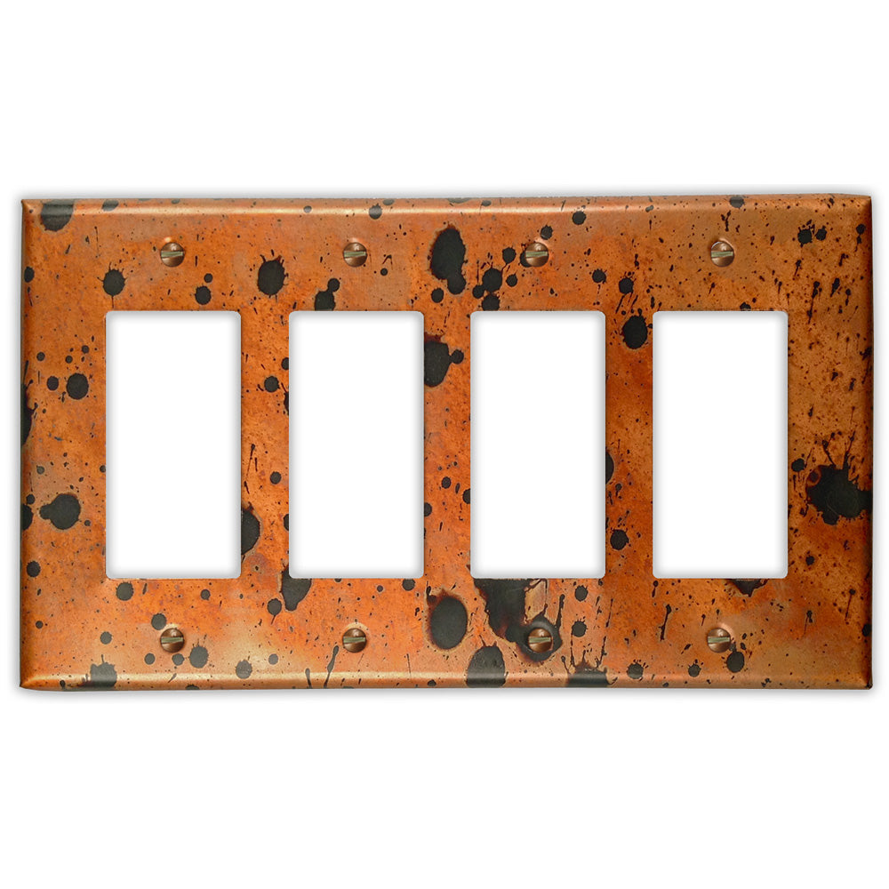Sunburst Copper - 4 Rocker Wallplate