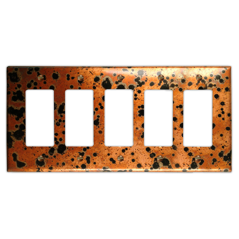Sunburst Copper - 5 Rocker Wallplate