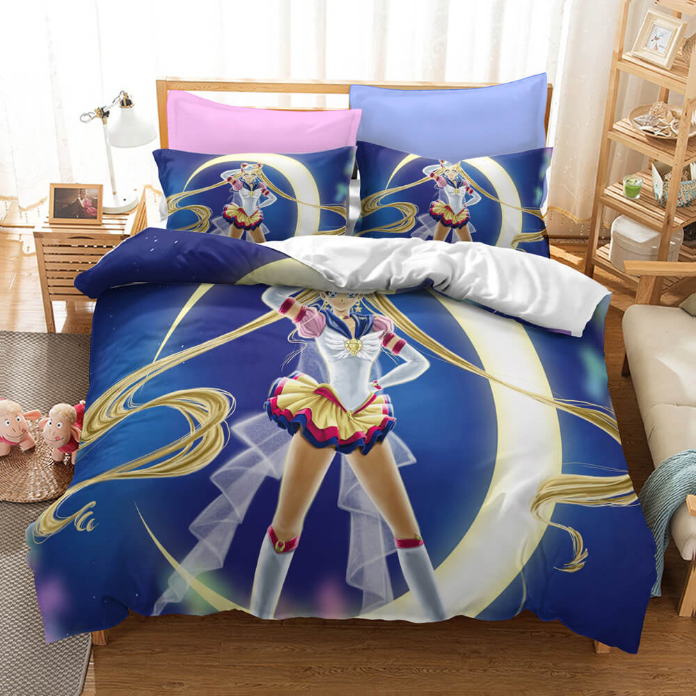 Anime Sailor Moon Pattern Bedding Set Quilt Covers