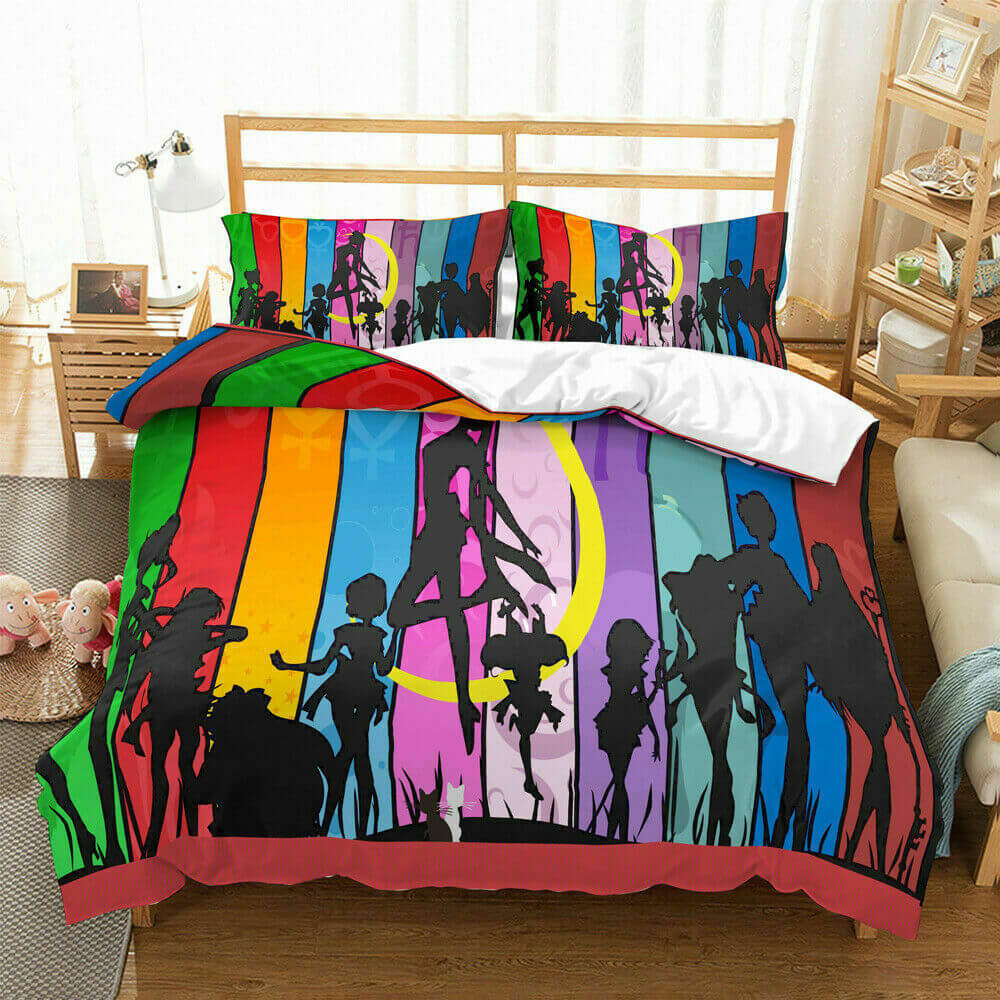 Anime Sailor Moon Pattern Bedding Set Quilt Covers