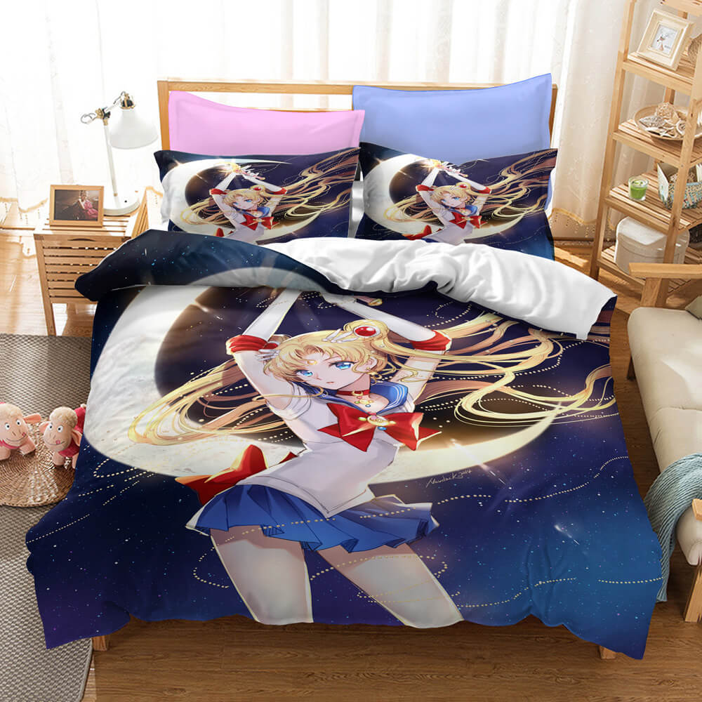 Anime Sailor Moon Pattern Bedding Set Quilt Covers