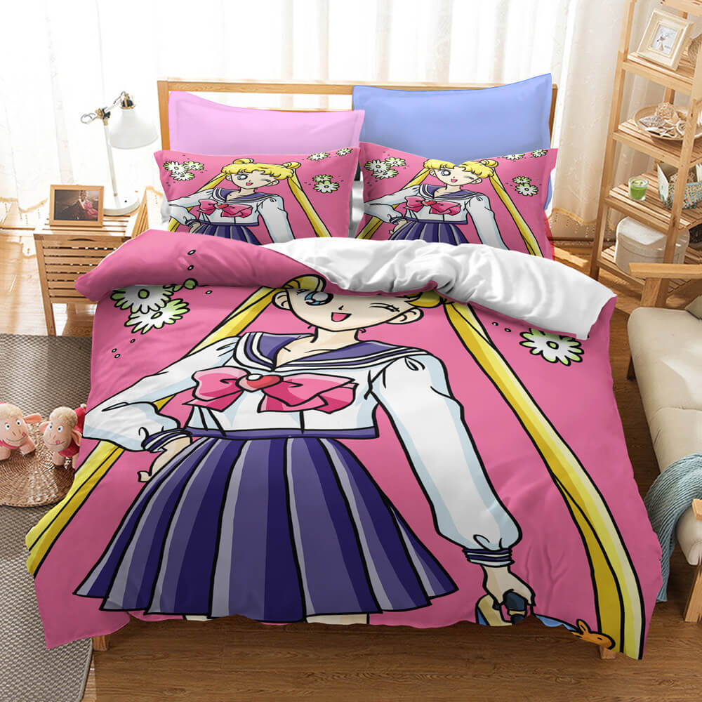 Anime Sailor Moon Pattern Bedding Set Quilt Covers