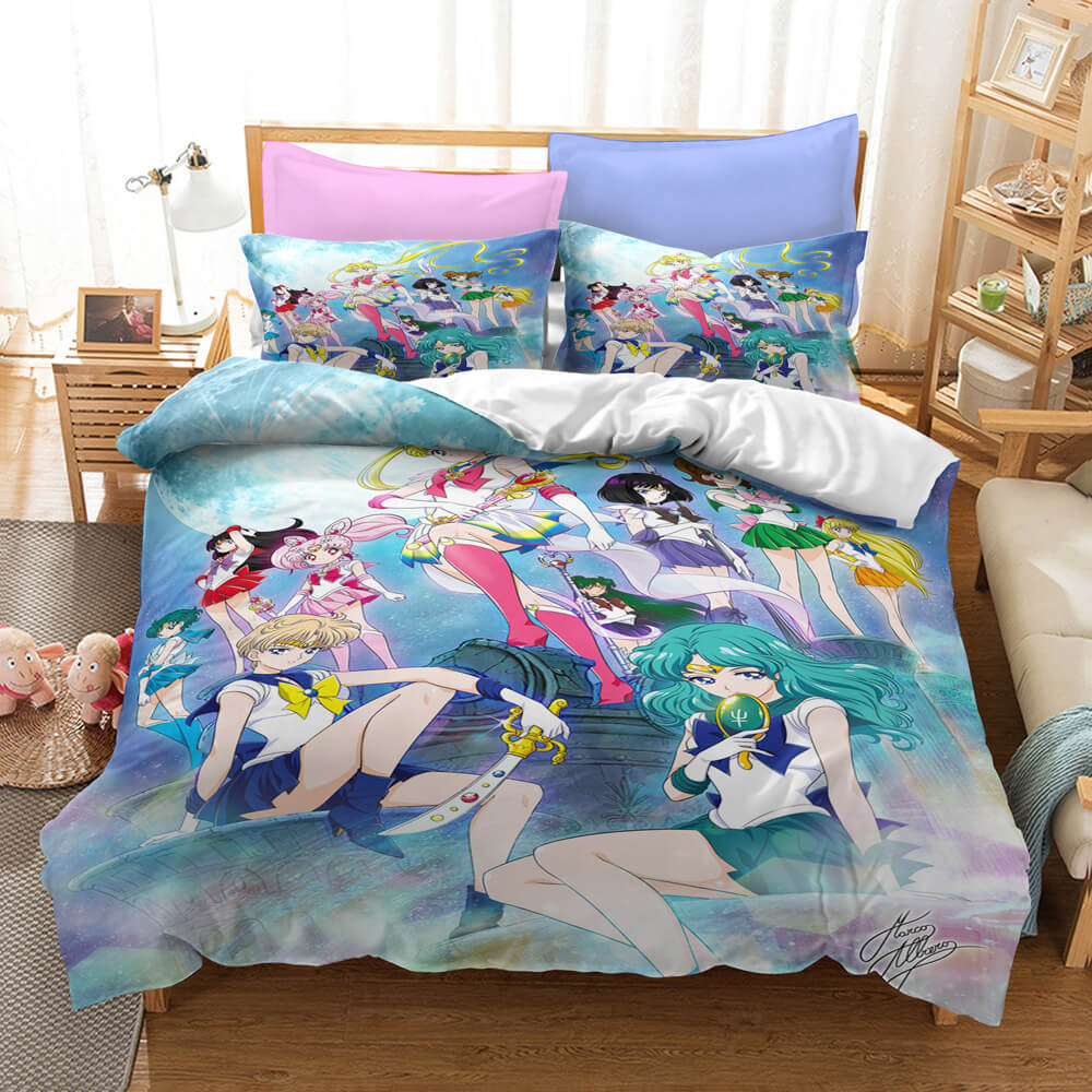 Anime Sailor Moon Pattern Bedding Set Quilt Covers