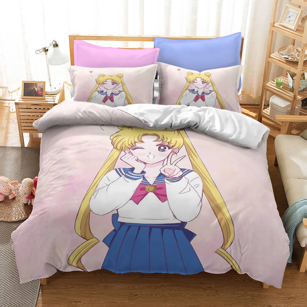 Anime Sailor Moon Pattern Bedding Set Quilt Covers