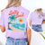 Salty Soul Women’s Comfort Colors Tee – Summer Beach Shirt with Sunset & Palm Tree Design