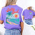 Salty Soul Women’s Comfort Colors Tee – Summer Beach Shirt with Sunset & Palm Tree Design