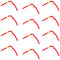 San Juan Double Bead Power Worm Red V-Rib - 1 Dozen Nymph Flies Hook Size 12
