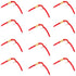 San Juan Double Bead Power Worm Red V-Rib - 1 Dozen Nymph Flies Hook Size 12