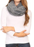 Sakkas Sabby Long Thin Faux Fur Pearl Embellishment Warm Soft Infinity Scarf
