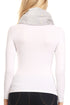 Sakkas Sabby Long Thin Faux Fur Pearl Embellishment Warm Soft Infinity Scarf