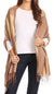Sakkas Nicola Reversible Warm and Soft Unisex Scarf Stole Wrap Solid Color-block