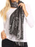 Sakkas Sarah Reversible Silky Soft Brocade Scarf Shawl Stole with Fringe