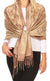 Sakkas Mia Reversible Brocade Paisley Scarf Wrap Shawl Soft and Light