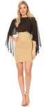 Sakkas Anya Women's Soft Chiffon Wedding Bridesmaid Bridal Cape Wrap Bolero Shrug
