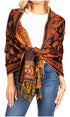 Sakkas Gianna Women's Silky Soft Reversible Floral Woven Pashmina Scarf Shawl Wrap