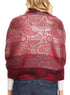 Sakkas Marga Women's Silky Soft Reversible Paisley Woven Pashmina Scarf Shawl Wrap