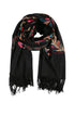 Sakkas Ginata Women's Large Casual Super Soft Embroidery Scarf Shawl Wrap Stole