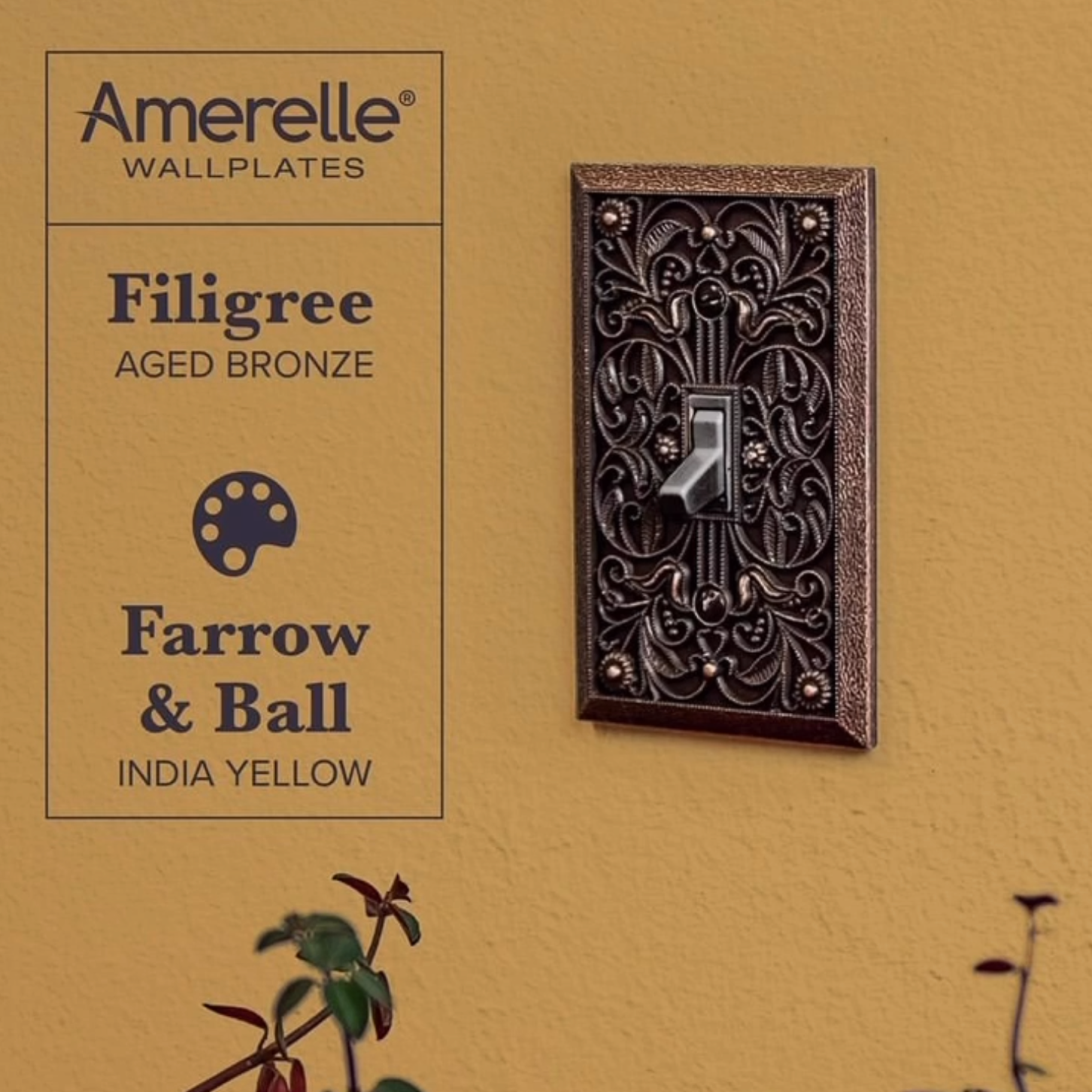Filigree Aged Bronze Cast - 1 Duplex Wallplate