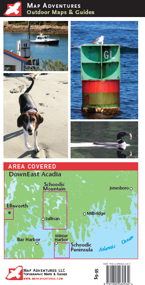 DownEast Acadia from Ellsworth to Jonesboro Hiking Trail Map
