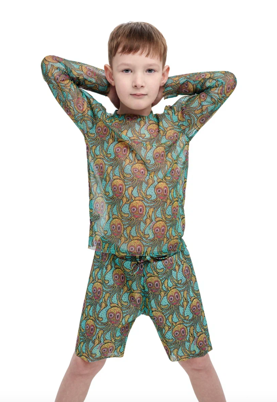 Kid's Smart T-shirt  with ot without Hood Octopus